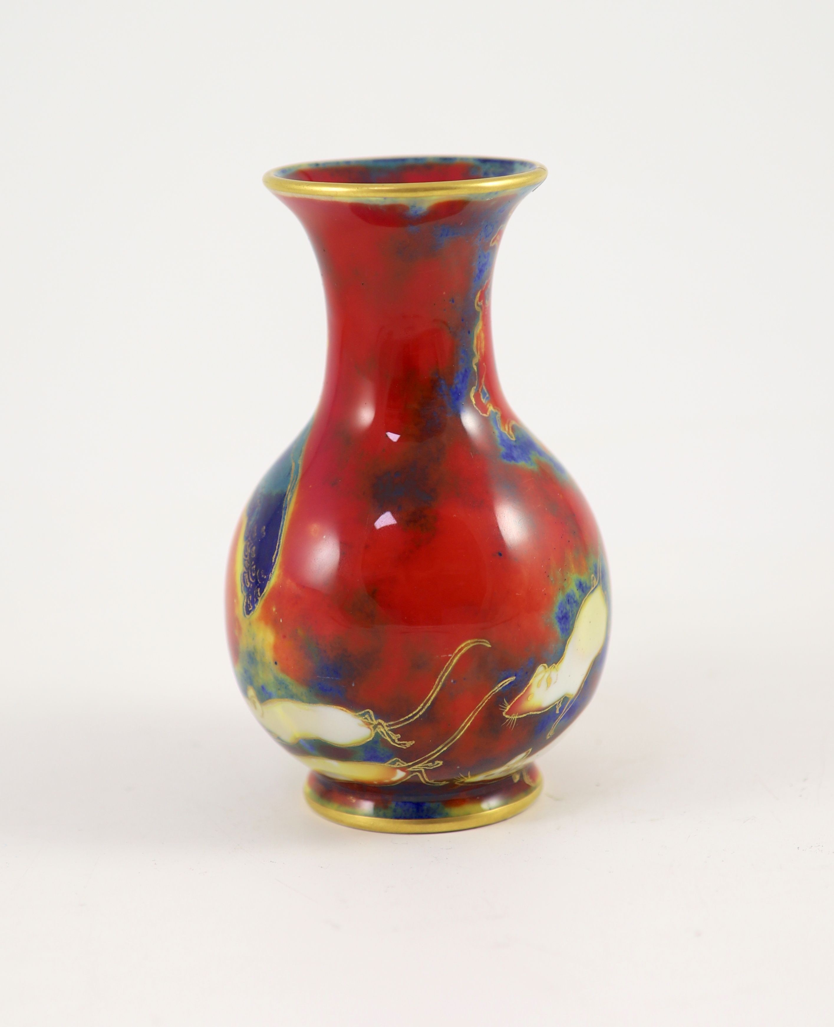 , A Bernard Moore flambé pottery vase, early 20th century, 16cm high